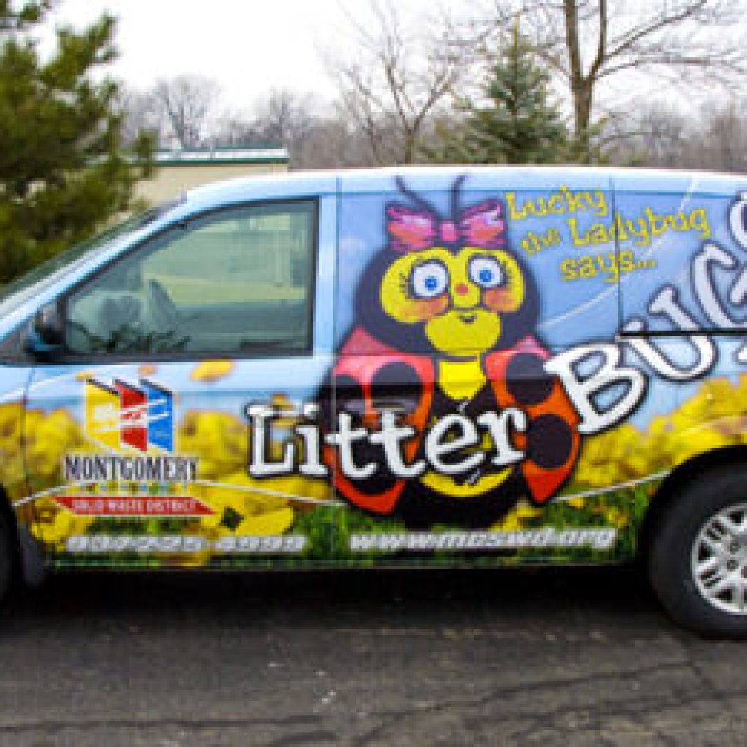 Decorative Lady Bug Wrap on Van
