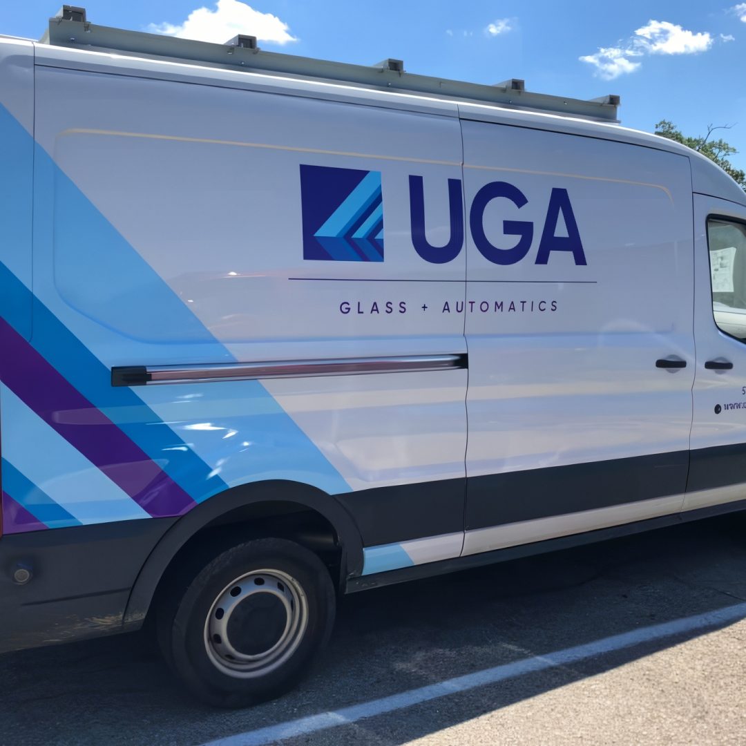UGA vehicle wrap on Ford van