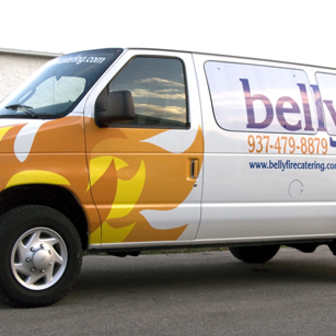 Bellyfire van vehicle wrap